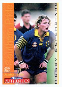 1995 Card Crazy Authentics Rugby Union NPC Superstars #56 Andy Rich Front